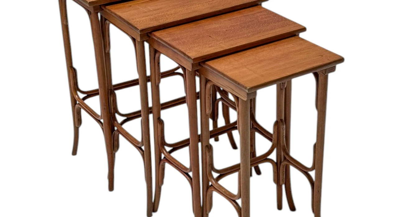 Vienna Secession Bentwood Nesting Tables by Michael Thonet for Thonet, 1900s